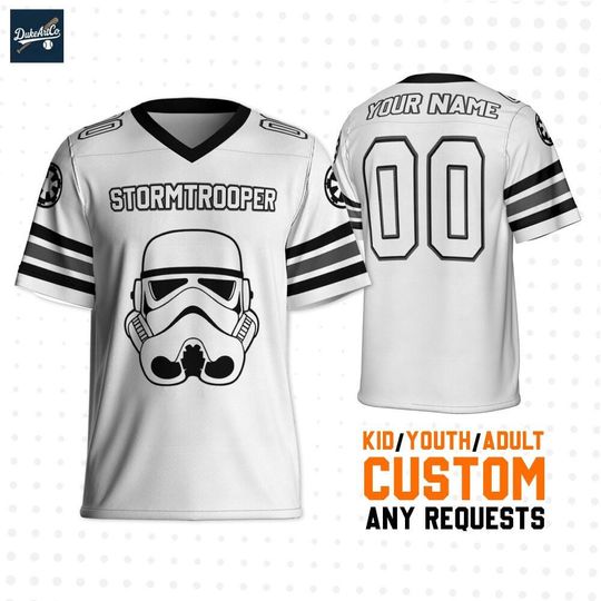 Personalize Star Wars Stormtrooper , Custom Disney Football Jersey Sports, Cute Gifts For Fans Disney, Best Birthday Gift