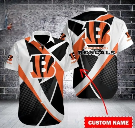 Discover Bengals Sliced Design Personalized Hawaiian Shirt