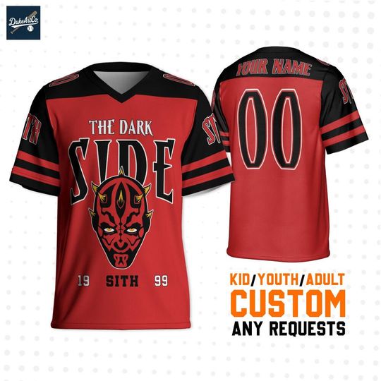 Personalize Star Wars Darth Maul The Dark Side , Custom Disney Football Jersey Sports, Cute Gifts For Fans Disney, Best Birthday Gift