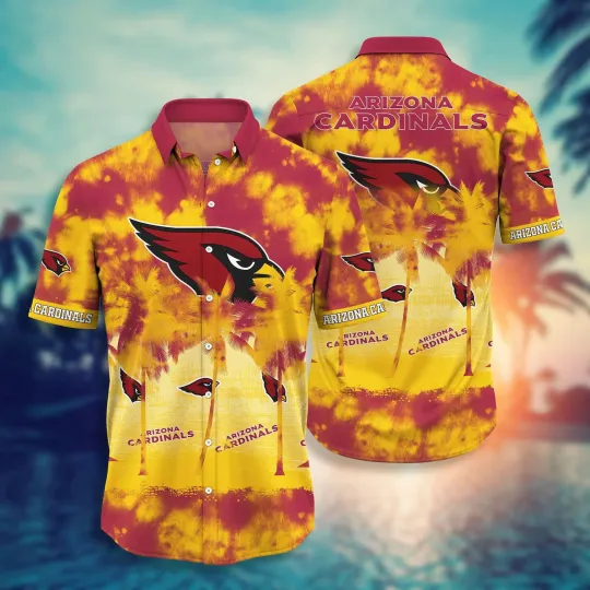 Discover Arizonna Cardinals Golden Sunset Hawaiian Shirt