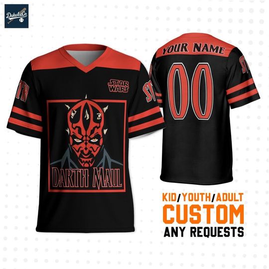Discover Personalize Star Wars Darth Maul , Custom Disney Football Jersey Sports, Cute Gifts For Fans Disney, Best Birthday Gift