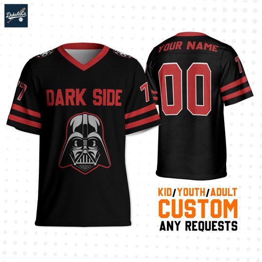 Discover Personalize Star Wars Dark Side, Custom Disney Football Jersey Sports, Cute Gifts For Fans Disney, Best Birthday Gift