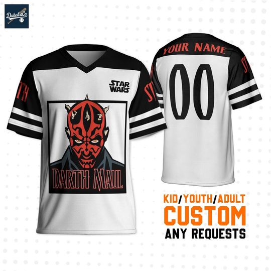 Discover Personalize Star Wars Darth Maul Villain, Custom Disney Football Jersey Sports, Cute Gifts For Fans Disney, Best Birthday Gift