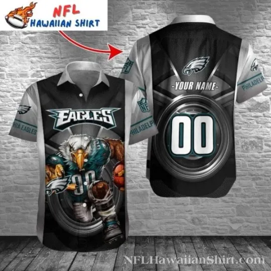 Discover Eagles Warrior Mascot Personalized Tropical Hawaiian Shirt