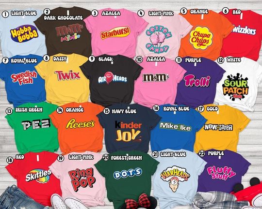 Candy Chocolate Halloween Costume Shirt Candy Family Group Costume T-Shirt Teacher Costume Matching Halloween Shirt For Coworker Office