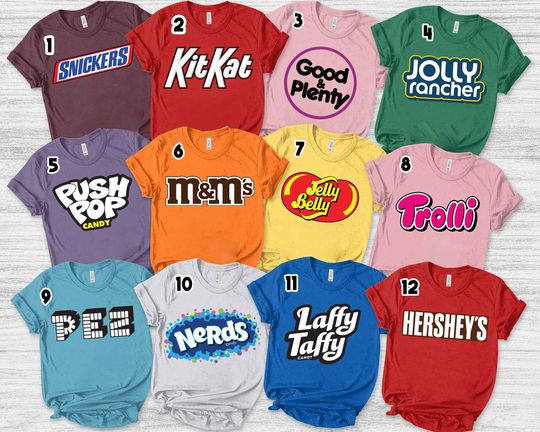 Family Halloween Costume Shirts, Chocolate Group Halloween Party Tee, Costumes Halloween Candy Group Chocolate Shirt, Matching Family Tshirt