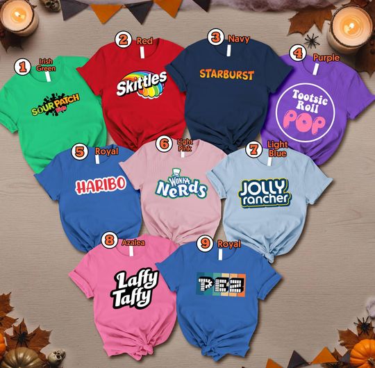 Family Halloween Cosplay Shirts, Chocolate Group Halloween Shirt, Candy Group Chocolate Matching Shirt, Halloween Costume Matching Family