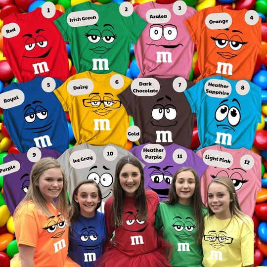 m and m candy faces costume shirt, m m face matching halloween costume, halloween matching family halloween 2025 shirt, candy group matching
