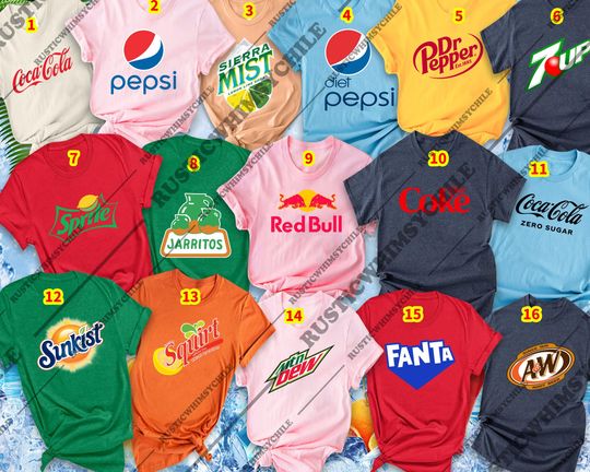 Discover Funny Drink Halloween Shirt | Soda Lover Costume Tee 2025 | Retro Beverage Parody Top | Matching Group Outfit | Party Squad Shirt