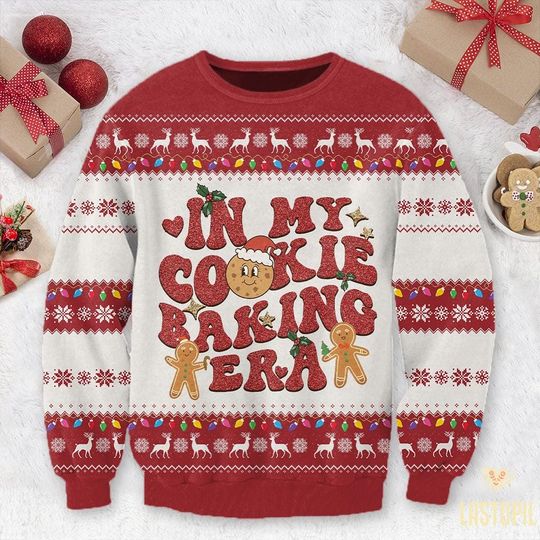 Discover In My Cookie Baking Era Christmas Ugly Sweater