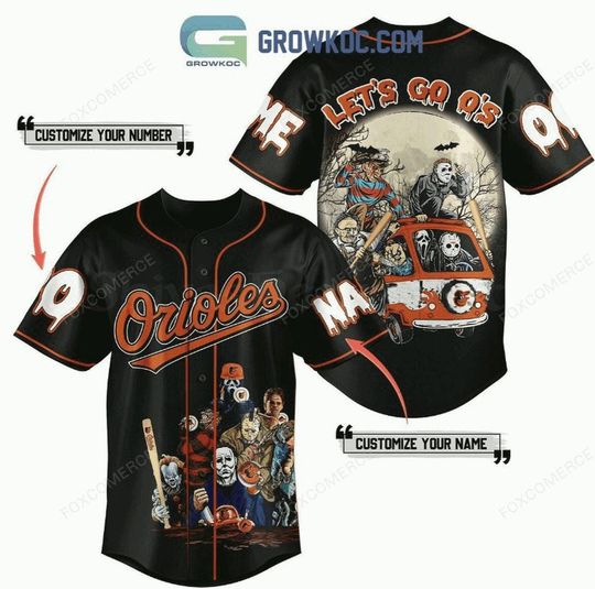 Baltimore Orioles Horror Movies Halloween Baseball Jersey Personalized Shirt