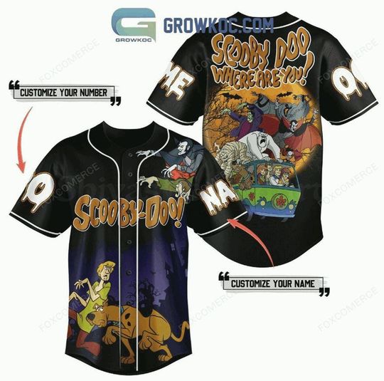 Discover Scooby Doo Where Are You Halloween Baseball Jersey Spooky Shirt