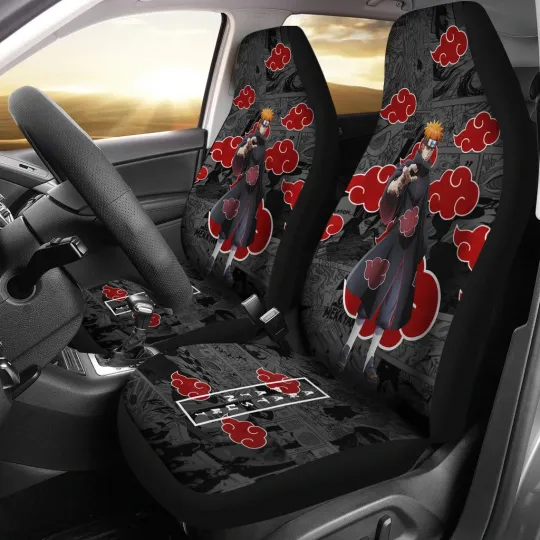 Narutoo Akatsuki Anime Car Seat Cover Custom Auto Interior Accessory