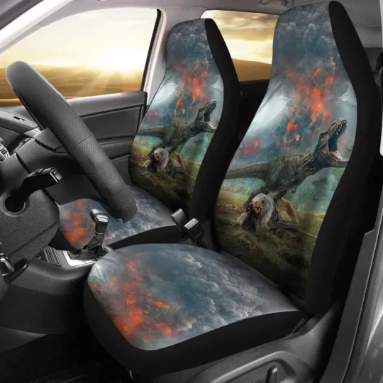Jurassic Park Dinosaur Car Seat Covers Universal Fit