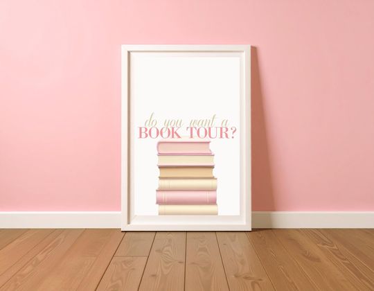 Discover Sabrina Carpenter Wall Art, Man's Best Friend House Tour Printable Wall Decor, Pink Reading Nook Decor, Coquette Bookish Digital Download