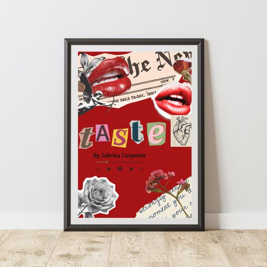 Discover Sabrina Carpenter "Taste" Poster: Pop Music Fan Art