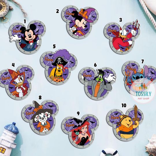 Personalized Cruise Halloween Magnet Halloween On The High Seas 2025 Magnet, Cruise Door Magnet Disney Wish Magnet Disney Halloween Magnet