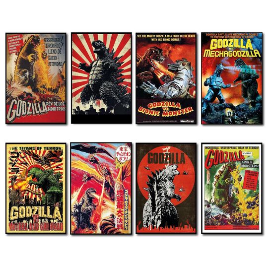 Discover Vintage god zilla Film Poster Magnets