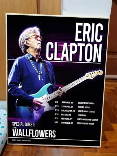 Eric Clapton US Tour 2025 Poster with The Wallflowers Vertical Premium Matte
