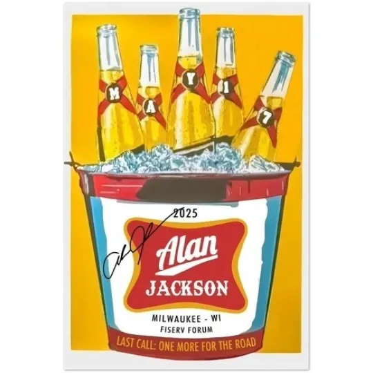 Alan Jackson Last Call Tour 2025 Poster Vertical Premium Matte