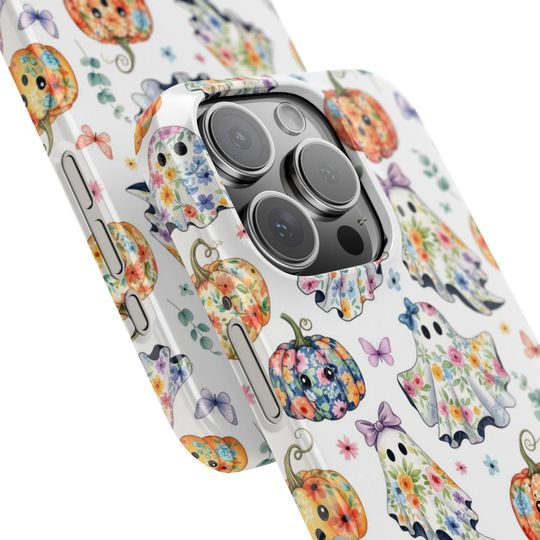 Discover Whimsical Ghosts Snap Case for Phones, Cute Halloween Phone Case