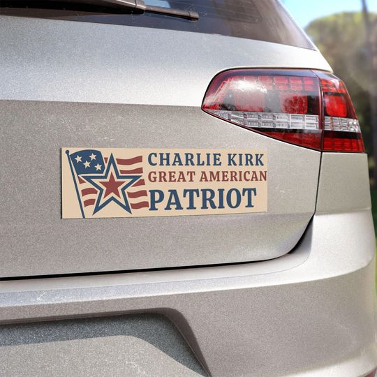 Charlie Kirk Car Magnet, Kirk Car Decal, Charlie Kirk Bumper Sticker, Rest In Peace Charlie Kirk