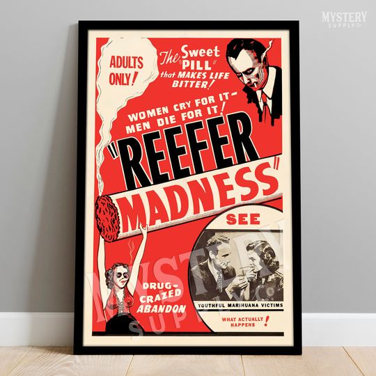 Discover Reefer Madness Vintage Marijuana Weed Cannabis Exploitation Movie Poster / Wall Decor Art Print #86