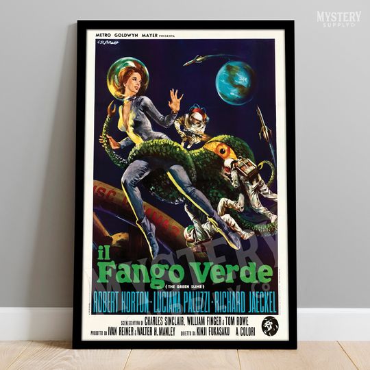 Discover The Green Slime 1969 Vintage Italian "il Fango Verde" Science Fiction Space Martian Alien Movie Poster / Wall Decor Art Print #132