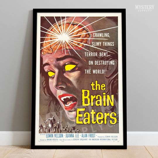 The Brain Eaters 1958 Vintage Horror Science Fiction Scream Movie Poster / Wall Decor Art Print #140