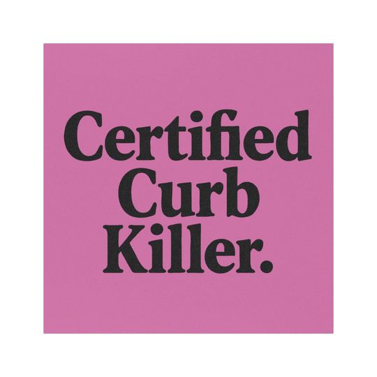 Discover Certified Curb Killer Car Magnet - Fun Auto Decor, Car Accessories, Gift for Drivers, Quirky Car Add-On