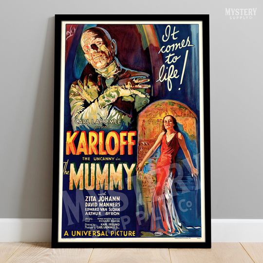 The Mummy 1932 Vintage Horror Movie Poster / Wall Decor Art Print / Horror Decor / Halloween Decor #33