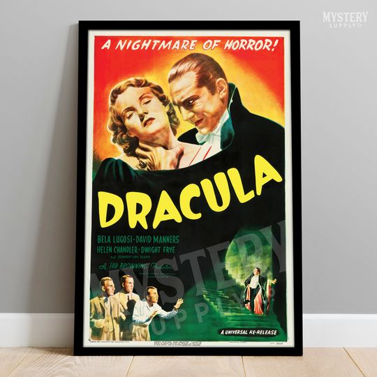 Dracula 1947 Vintage Horror Vampire Monster Movie Poster / Wall Decor Art Print / Horror Decor / Halloween Decor #90
