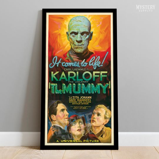 The Mummy 1932 Vintage Horror Monster Boris Karloff Movie Poster / Wall Decor Art Print / Horror Decor / Halloween Decor #53