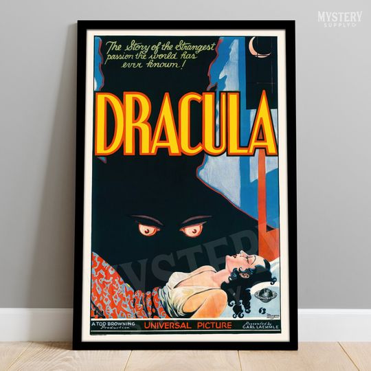 Discover Dracula 1931 Vintage Horror Vampire Eyes Monster Movie Poster / Wall Decor Art Print #186
