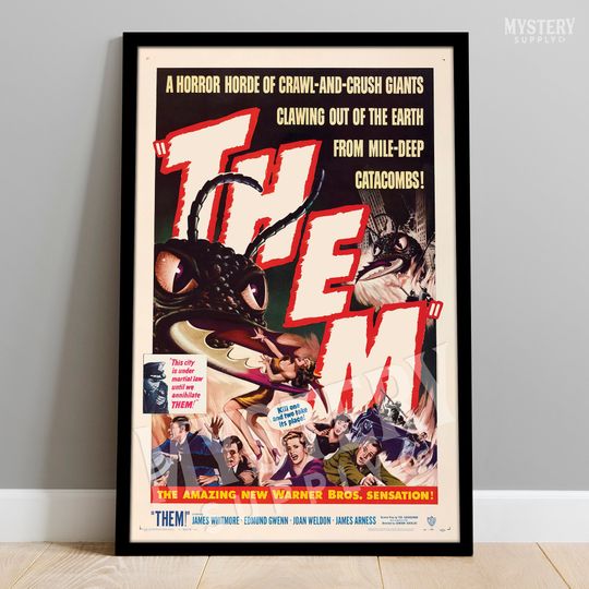 Discover Them 1954 Vintage Science Fiction Horror Monster Ants Mutant Bugs Movie Poster / Wall Decor Art Print #137