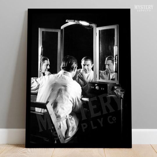 Dracula Bela Lugosi Makeup Mirror Vintage Horror Movie Vampire Photo Poster / Wall Decor Art Print / Horror Decor / Halloween Decor #208