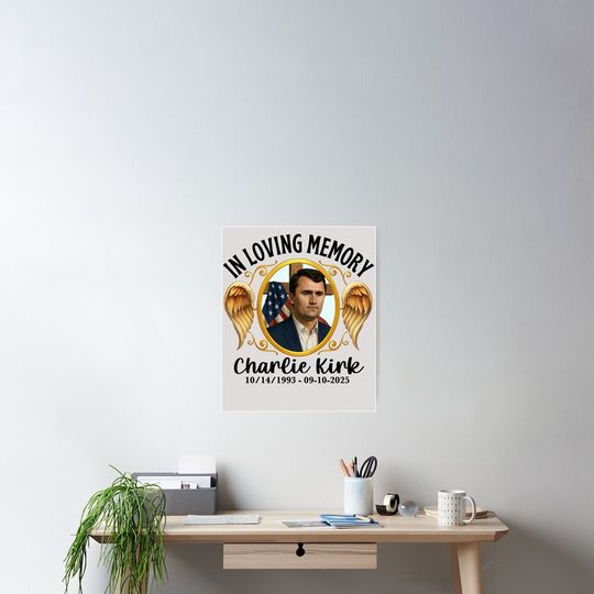 Discover Charlie Kirk in memory patriot freedom USA  Poster