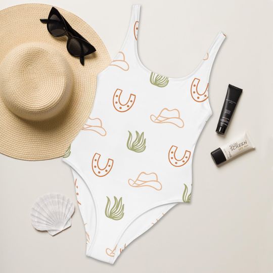 Discover Cowgirl Inspired One-Piece Swimsuit for Bachelorette, Trendy and Flattering Swimwear for Women