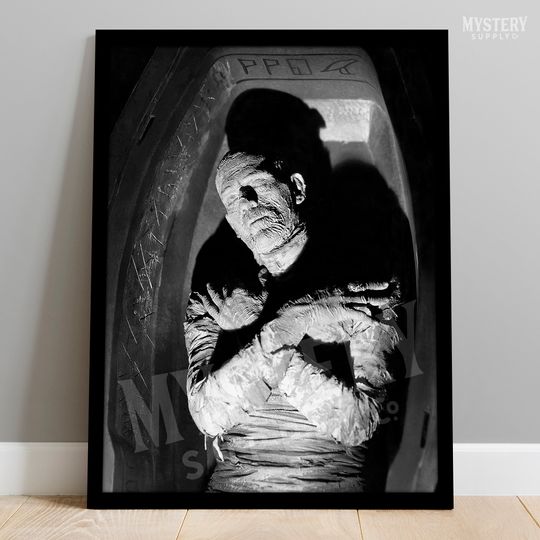 The Mummy 1932 Vintage Horror Movie Boris Karloff Coffin Photo Poster / Wall Decor Art Print / Horror Decor / Halloween Decor #160