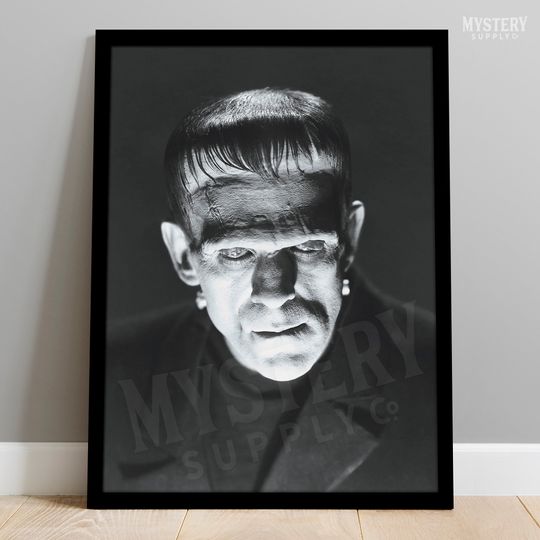 Discover Frankenstein 1931 Vintage Horror Movie Monster Photo Poster / Wall Decor Art Print (Black & White) #41