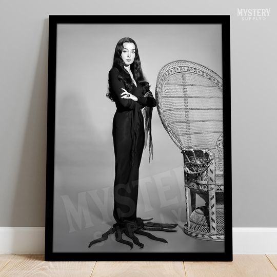 Morticia Addams Carolyn Jones 1960s Vintage Addams Family Witch Photo Poster / Wall Decor Art Print / Horror Decor / Halloween Decor #217