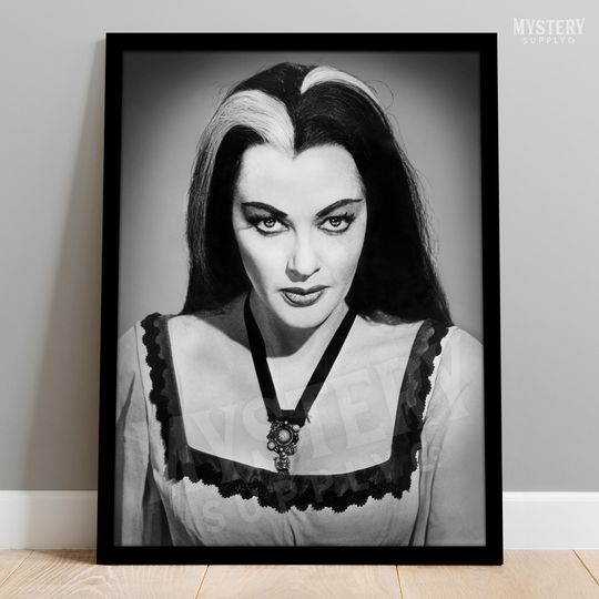 Lily Munster Yvonne De Carlo 1960s Vintage Vampire Portrait Photo Poster / Wall Decor Art Print / Horror Decor / Halloween Decor #204