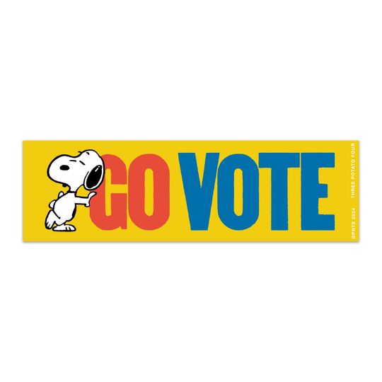 Discover 3P4 x Peanuts - Snoopy Go Vote Bumper Magnet