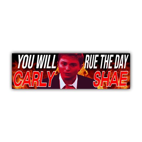 Discover You Will Rue the Day Carly Shae Bumper Sticker OR Magnet | Meme Sticker | Unhinged Gen Z Sticker |8.5" x 2.5" Premium Weather-proof Vinyl