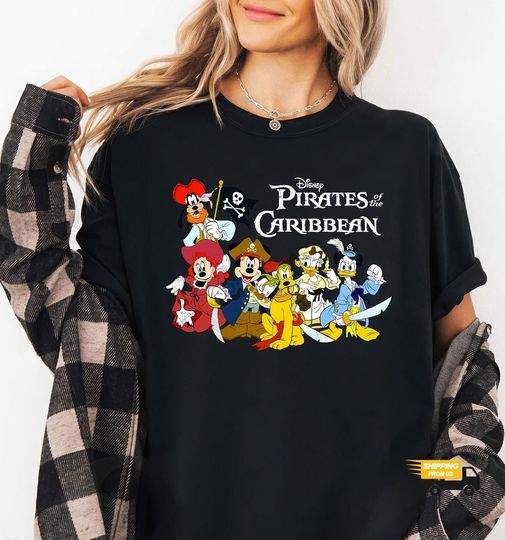 Discover Disney Pirates of the Caribbean Comfort Colors Shirt, Mickey Pirates Tshirt, Mickey Caribbean Shirt, Disneyland Pirate, Pirate's Life