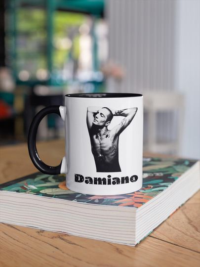 Discover Damiano David Mug, 2025 Solo Tour Fan Gift, Rock Star Coffee Cup for Maneskin Fans, Unisex Ceramic Mug for Everyday Use or Office