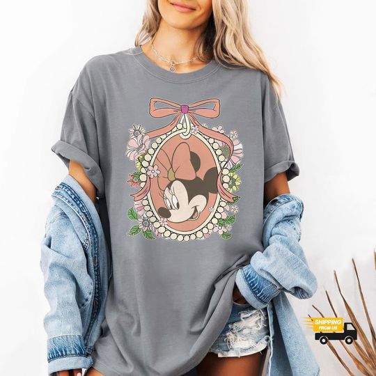Discover Disney Coquette Minnie Shirt, Pink Disney Minnie Shirt, Minnie Coquette Bow Shirt, Minnie Mouse Tee, Gift for Her