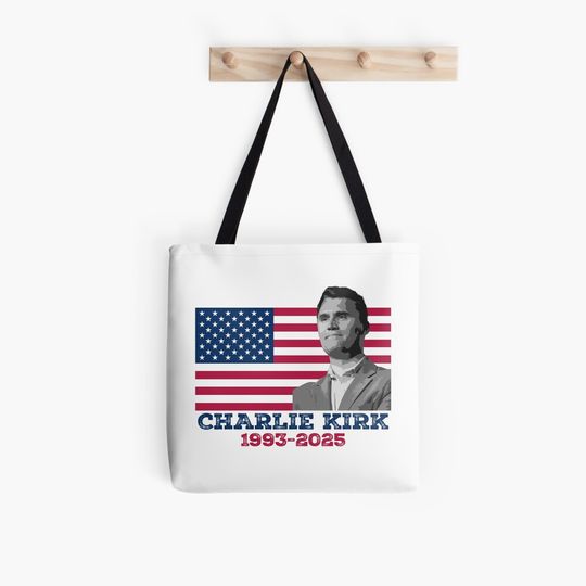 Discover Charlie Kirk 1993-2025 Tote Bag