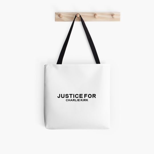 Discover Justice for Charlie Kirk Tote Bag