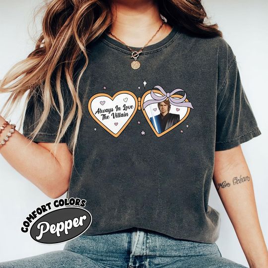 Anakin Skywalker Shirt, Always In Love The Villain Shirt, Star Wars Movie Tee, Anakin Coquette Tee, Locket Star Wars Gift